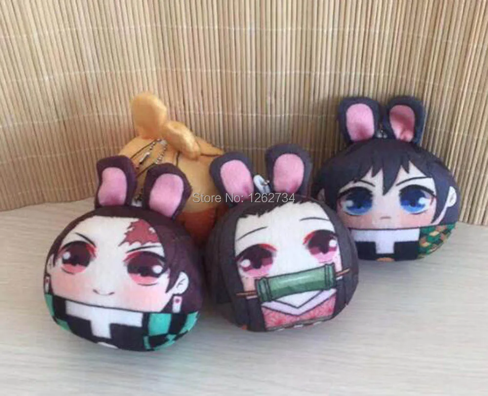 10 шт/партия демон убийца Kimetsu без Yaiba камадо Nezuko Tanjirou Hashibira Inosuke см плюшевый брелок