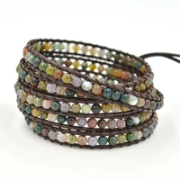 bohemian style multilayer bracelet with natural stone rope chain bangles jewelry for women men handmade beaded string bracelets
