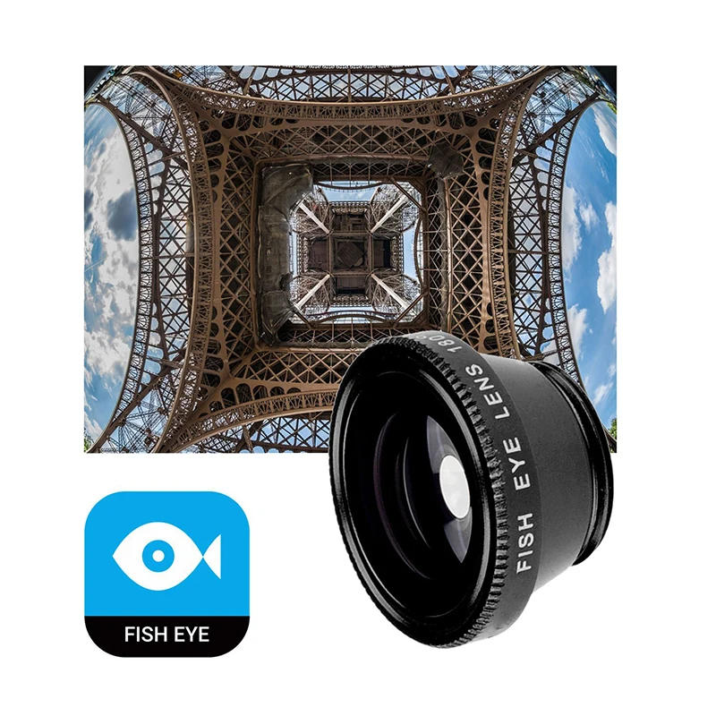 3 in 1 Fisheye Lens Mobile Phone Lenses Fish Eye+Wide Angle+Macro Camera for iPhone Xiaomi Huawei Samsung | Мобильные телефоны и