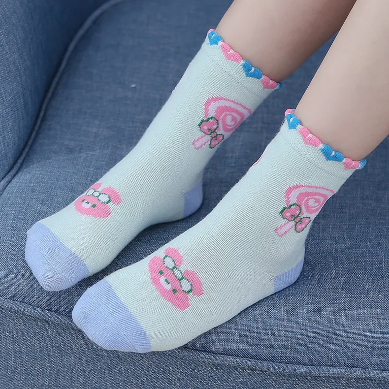 5 пар/лот Сезон весна осень высокого качества для девочек носки из хлопка
