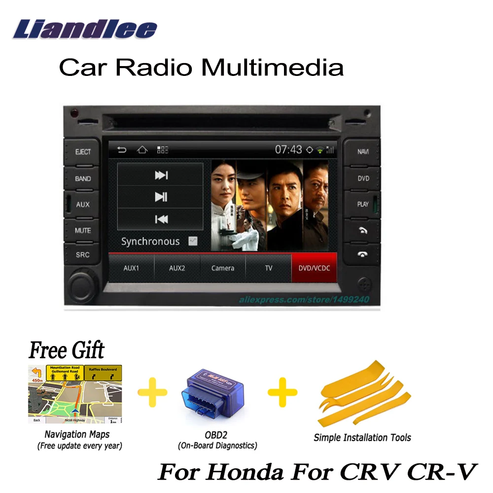 Liandlee For Honda CRV CR-V 2004 2005 2006 2 Din Car Android GPS Navigation Navi Maps CD DVD Palyer Radio OBD2 | Автомобили и