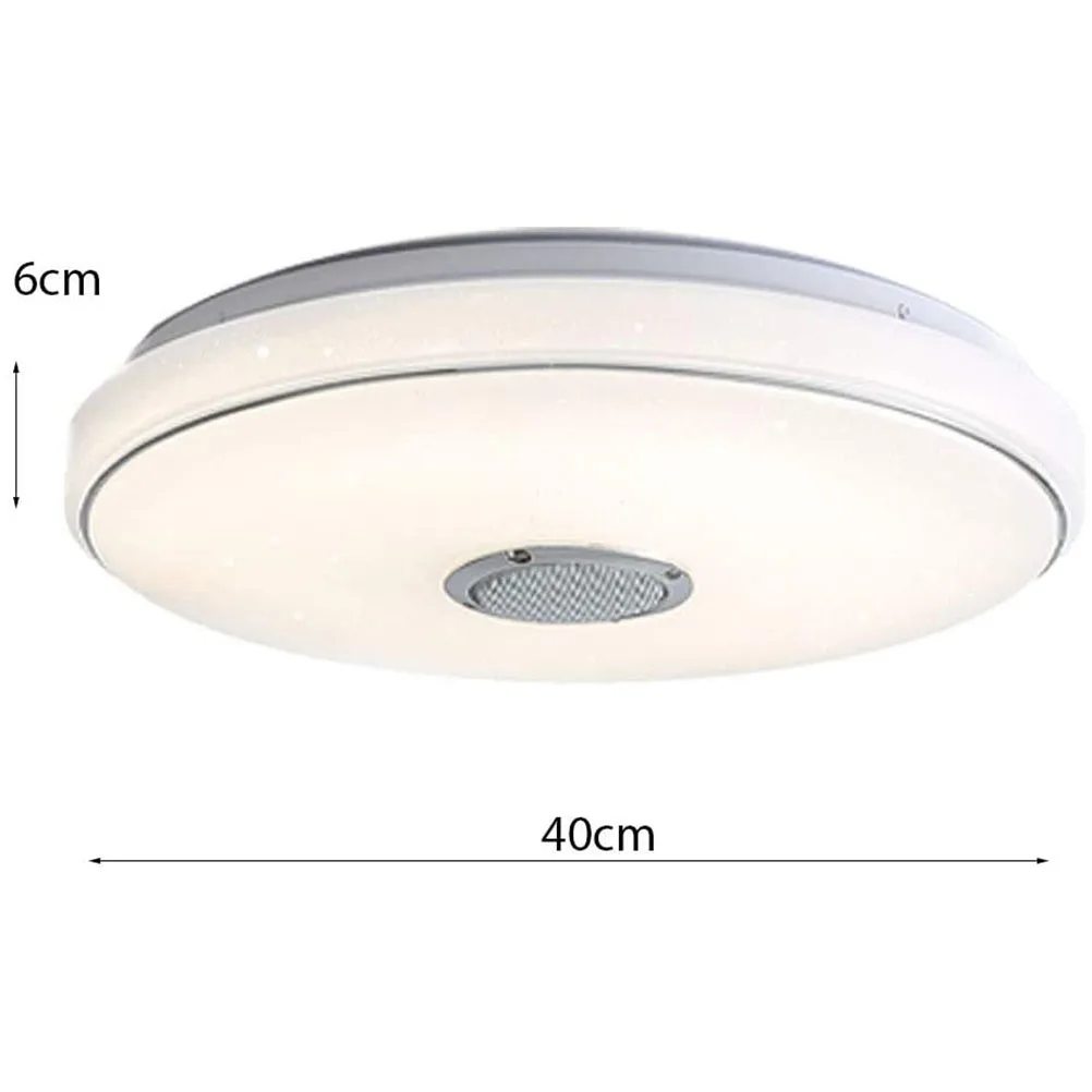 

110V/220V 36W Bluetooth Ceiling Light LED Music Ceiling Lamp 3 Light Modes Speaker Light 15.74 X 2.36 Inch