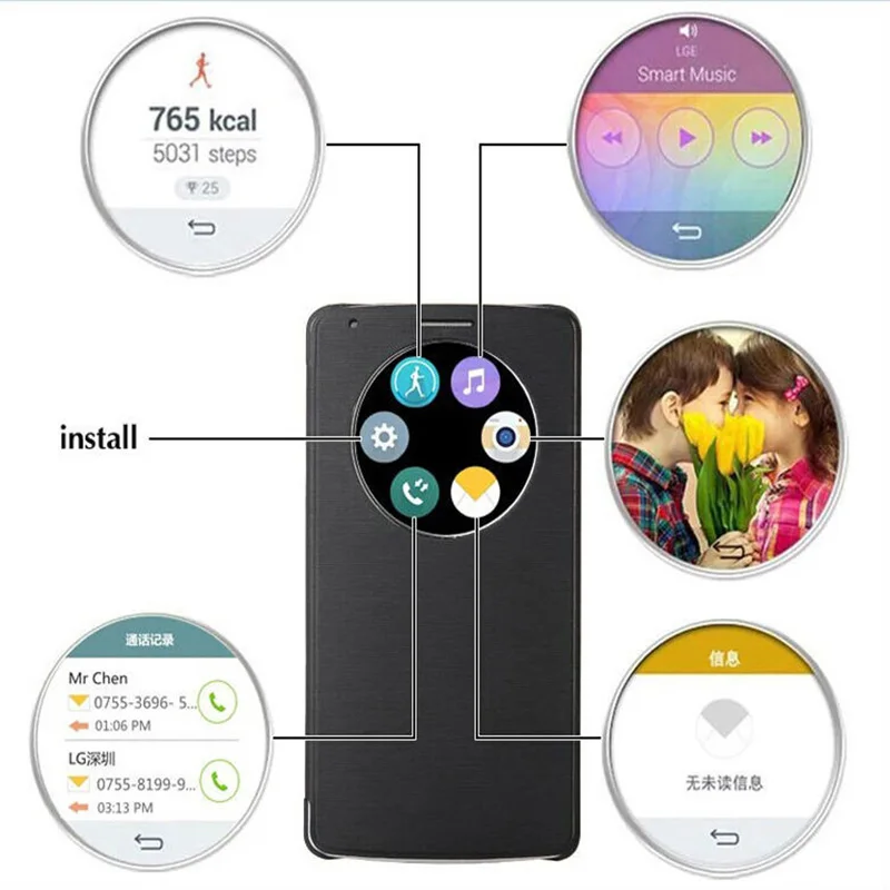 Умный кожаный флип чехол для телефона LG G3 G 3 D850 D851 D852 D855 LGG3 5 дюйма ударопрочный s с