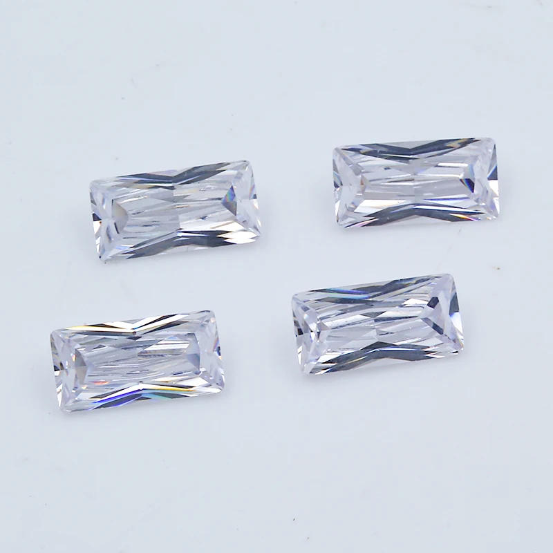 50Pcs 3x7~6x12mm Rectangle Shape 5A+ White Color CZ Stone Synthetic Gems Brilliant Cut Cubic Zirconia For ring | Украшения и