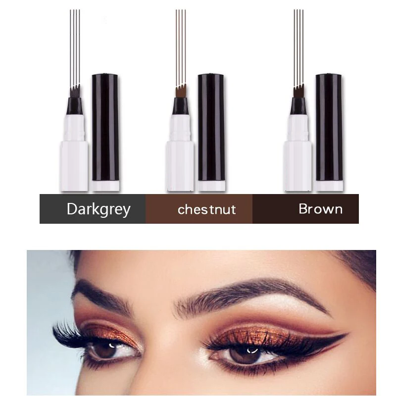 1 шт. женский макияж эскиз жидкий карандаш для бровей водостойкий коричневый тату