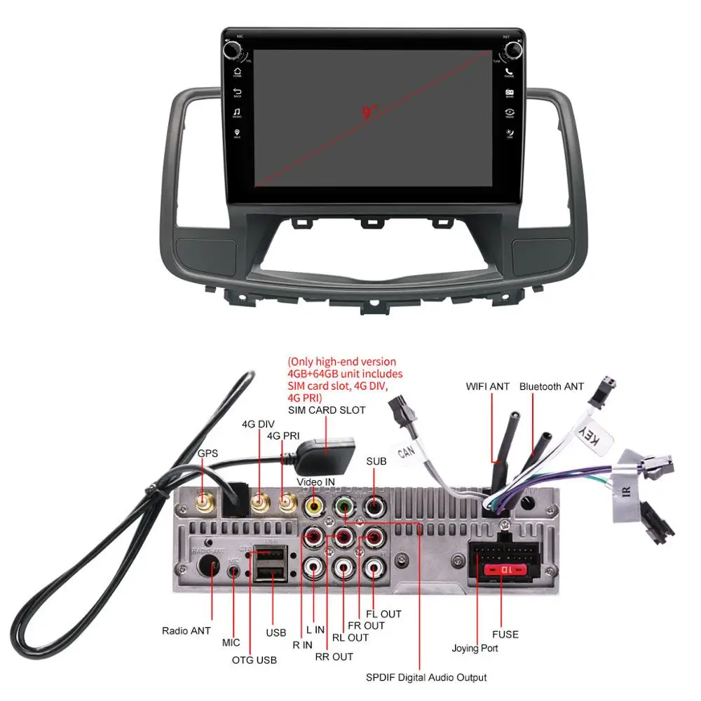 

JOYING Android 8.1 car radio player head unit IPS screen 9"video multimedia player for Nissan Teana J32 2008 2009 2010 2011 2012