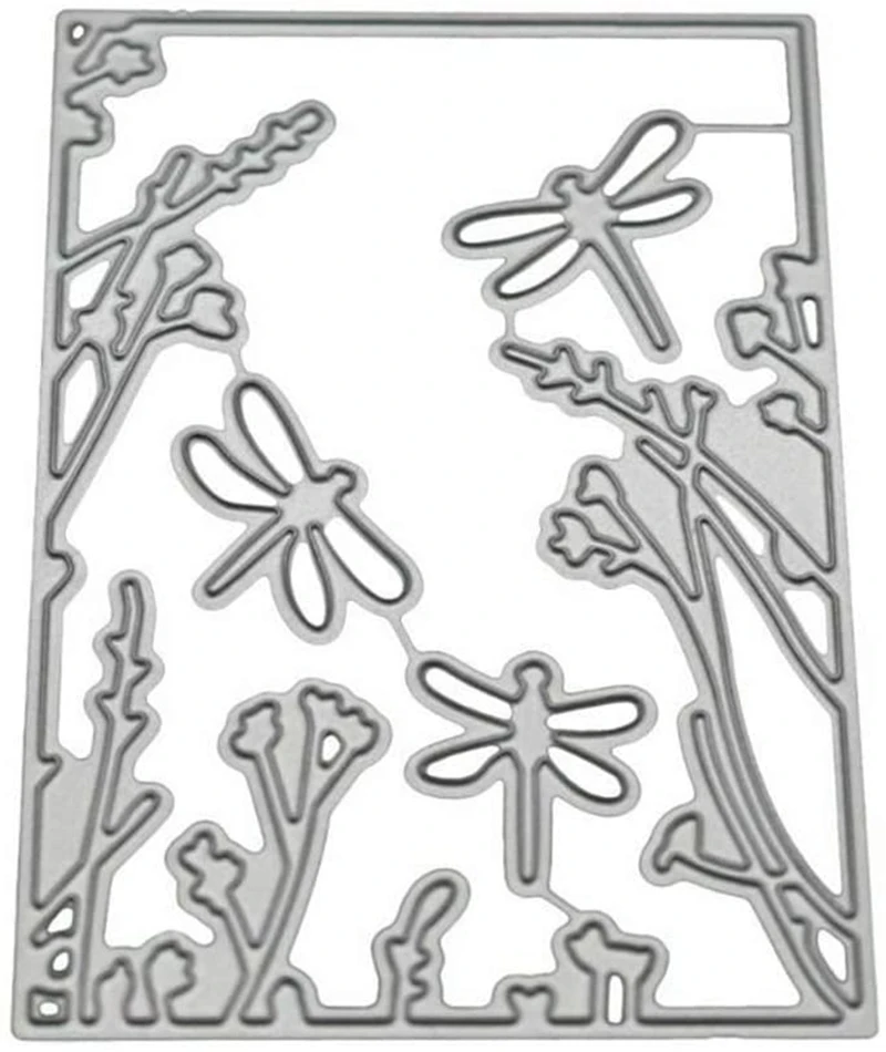 

1 PCS Silver Dies Card Crafting from Dragonfly Plant Metal Cutting Dies for Card Making Clearances DIY Dies Cut Scrapbooking P