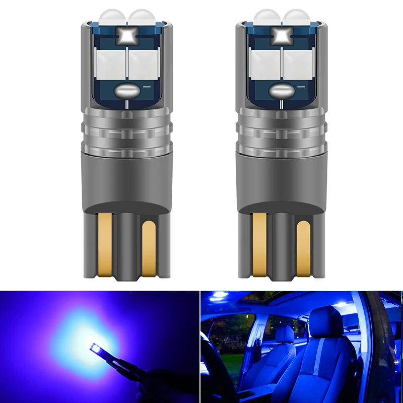 

2 шт., Автомобильные светодиодные лампы W5W T10 194 168 W5W COB 6SMD