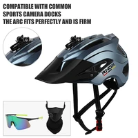 rnox cycling helmet breathable camera off road bicycle helmet integrally molded mtb road bike safety hat with sunglasses mask