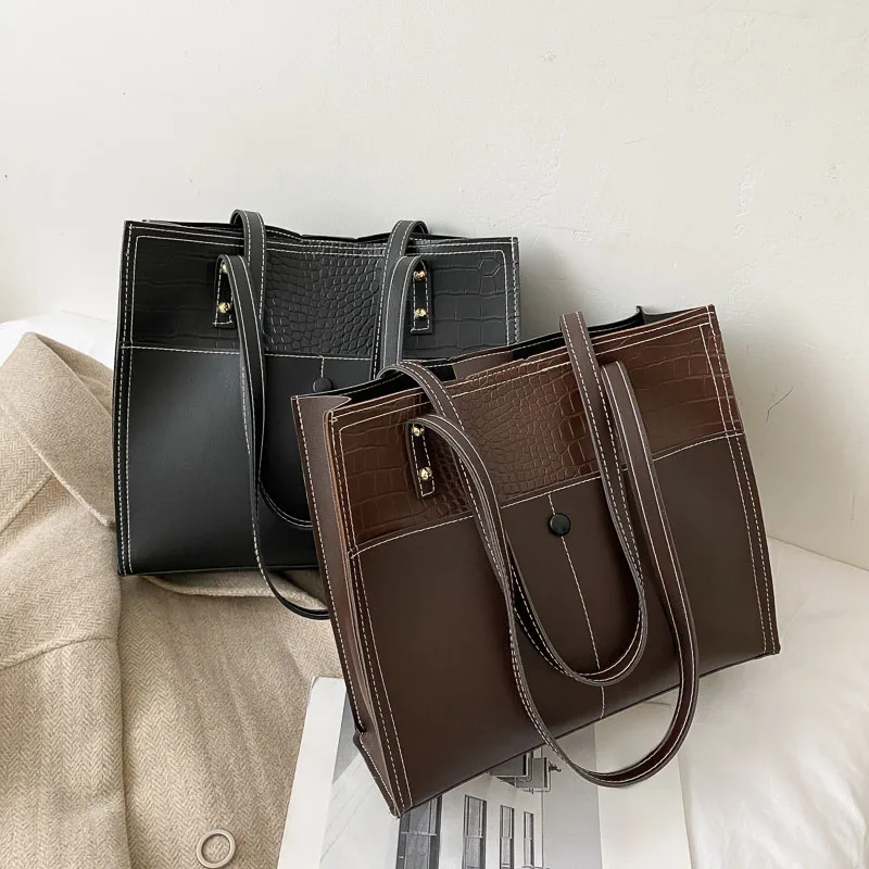 

Handbag Women's Solid Color Messenger Bag Handbag PU Simple Travel Single Shoulder Handbag Single Shoulder Bag