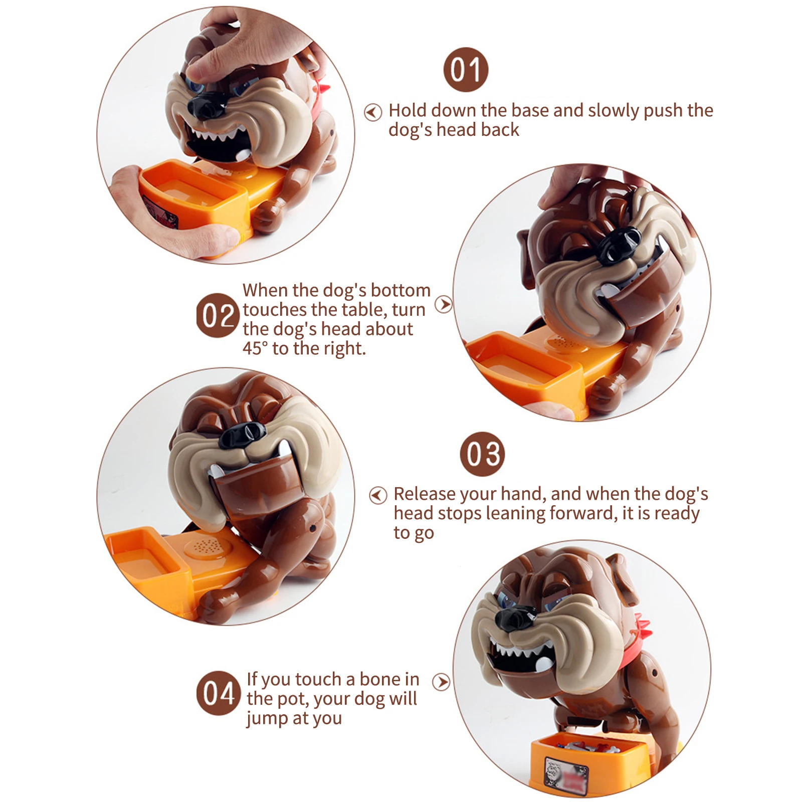 

Funny Tricky Games Bad Dog Chew Bone Action Games Biting Wake Dog Interactive Toys for Party Family Parents Kid Friend