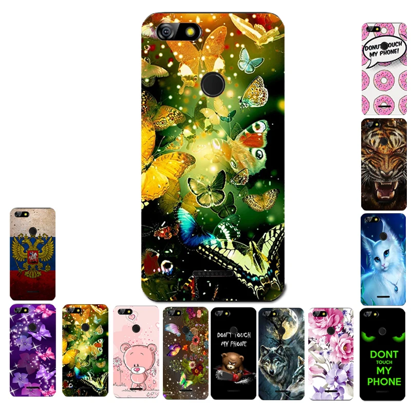 Чехол для BQ 5500L ADVANCE Pretty красивый чехол из ТПУ с цветочным принтом телефона задняя