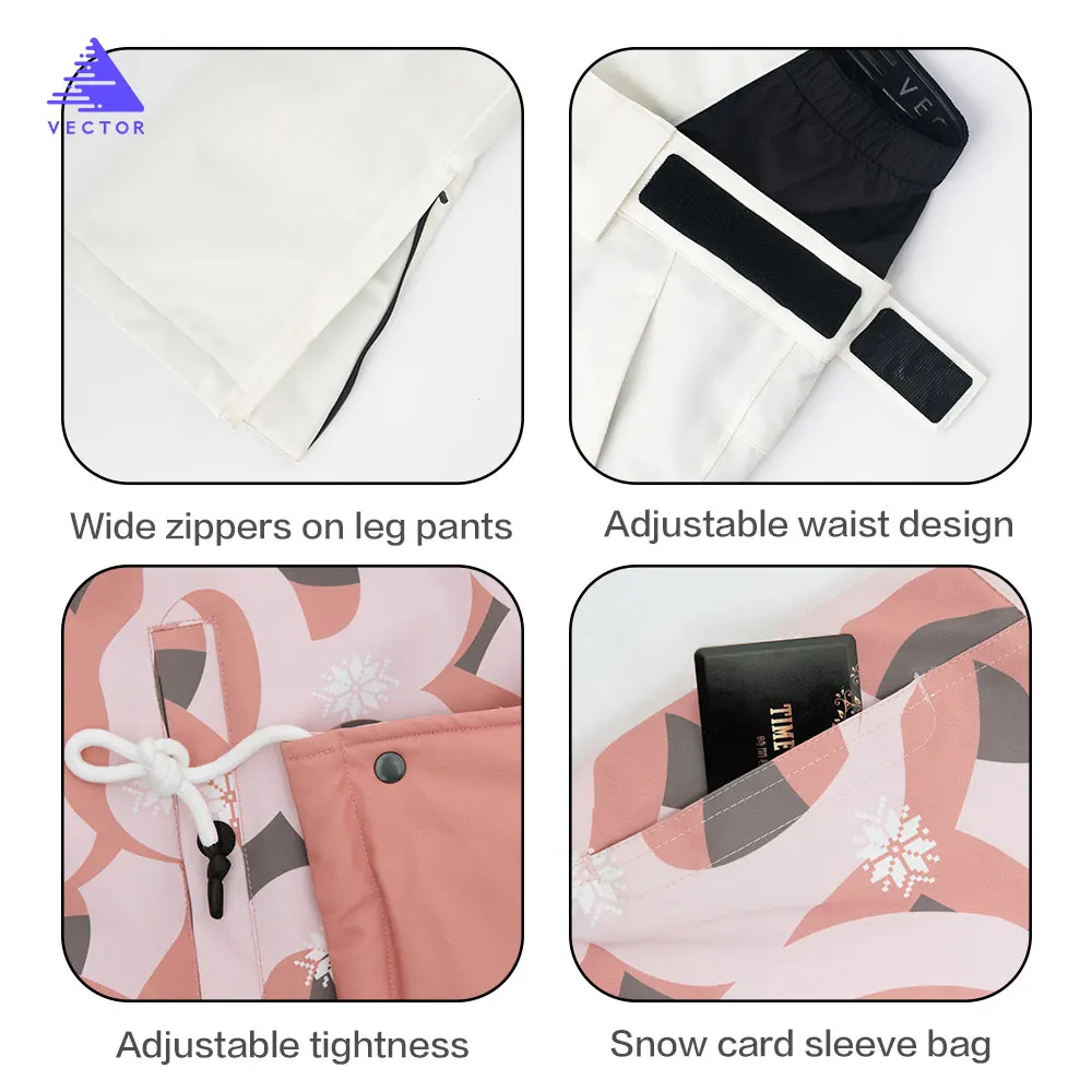 Вектор для мужчин женщин лыжная куртка Двусторонняя Куртка Зима Теплый