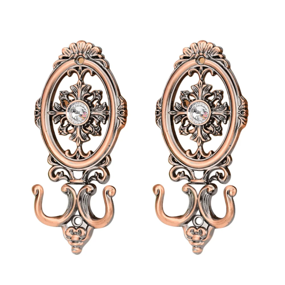 

1 Pair Classic Zinc Alloy Curtain Tiebacks Durable Holdback Hanger Hooks