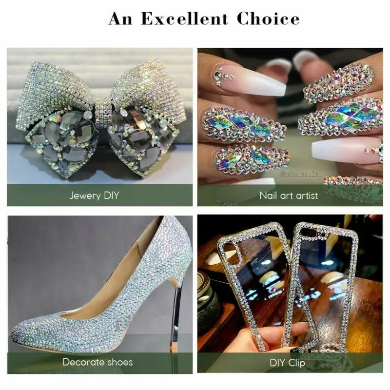 12 boxes/boxes DIY crystal rhinestone jewelry glass 3D glitter diamond gem nail art decoration | Красота и здоровье
