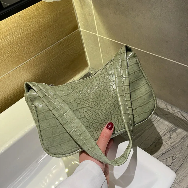 Женская сумка-мессенджер в стиле ретро с крокодиловым узором Повседневная