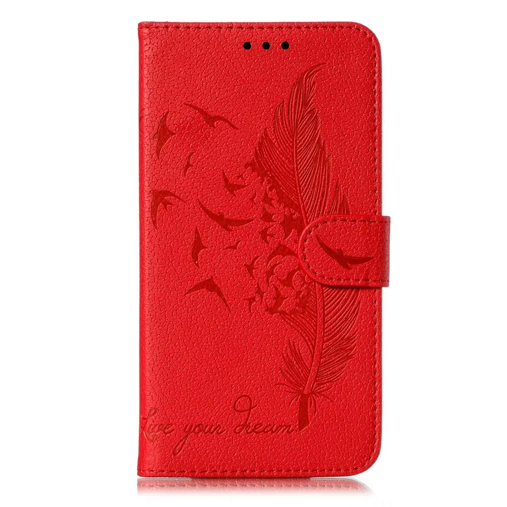 Red Чехол-бумажник для huawei P30 Lite Pro P20 Lite Honor 8A 8S 20 PRO 10i 20i X9 Pro Y5 Y6 Y7 Y9 Prime P Smart Z Plus - Цвет: Red
