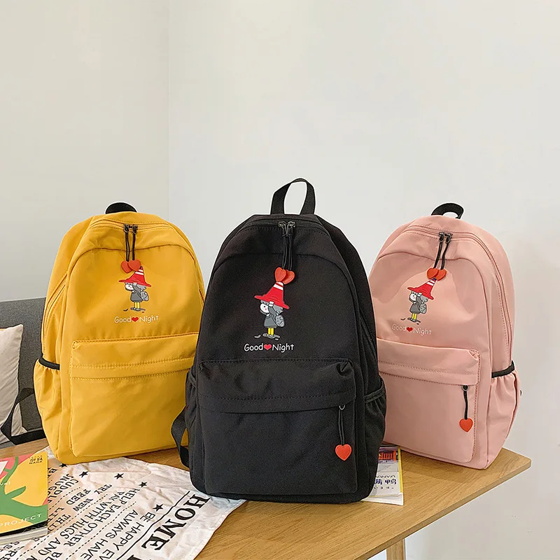 

2019 Korean Harajuku ulzzang Cute Character school students backpack for Teenage Girls simple casual Travel backpack Racksack