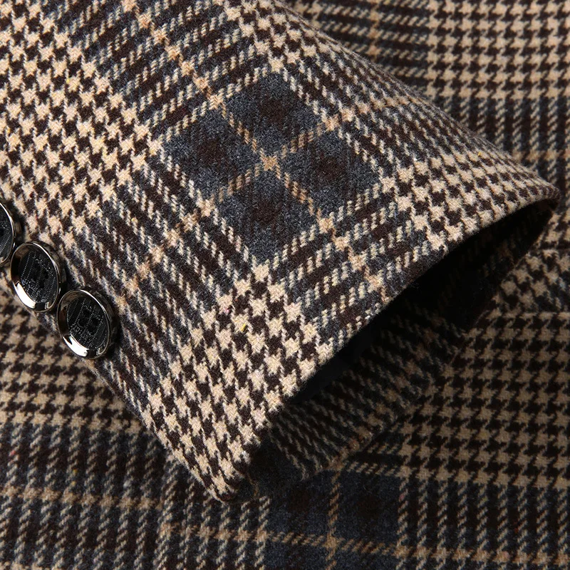 

New Brand Men Blazers Built in Pocket Men's Slim Fit Casual Blazer Jackets Retro Luxurious Fashion Suit Male Jacket Men