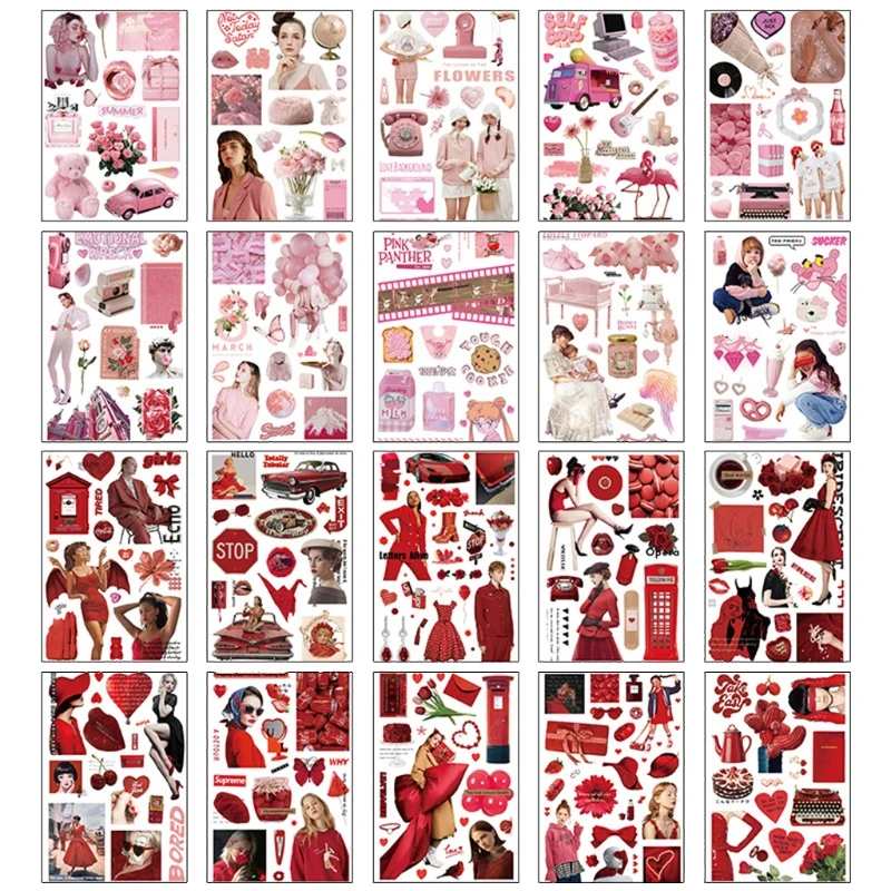 

QXNA винтажный альбом для зарисовок бумага наклейки из бумаги васи альбом 20 шт. для скрапбукинга DIY Craft