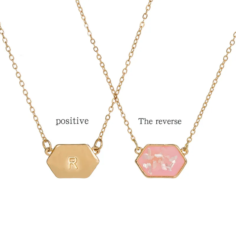 Цепочка с подвеской в виде букв 26 алфавита|Ожерелья подвеской| |