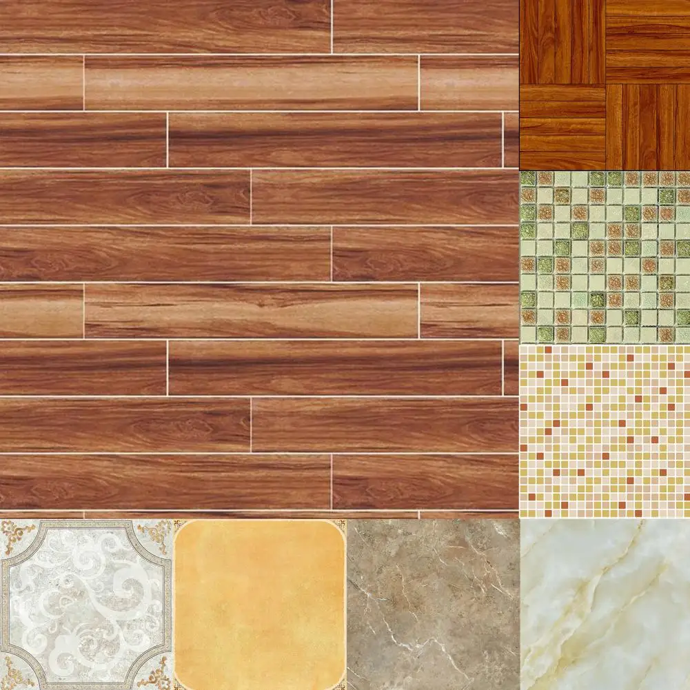 1/12 стикер для пола кукольного домика Термоаппликации кухни на стену миниатюрный