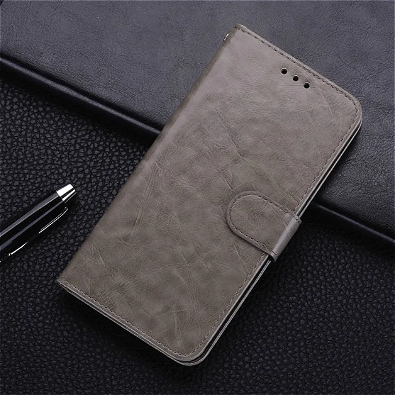 Gray Huawei Honor 7C 5,7 AUM-L41 чехол с отделением для карт Кожаный флип-чехол для Honor 7C Pro 5,99 LND-L29 флип-чехол - Цвет: Gray
