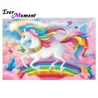 Когда-нибудь момент алмазов картина Цветные волосы единорог Радуга 5D DIY Декор стены полная квадратная дрель Алмазная вышивка S2F2365