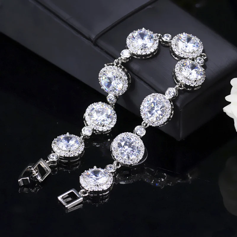Женский браслет для тенниса ThreeGraces элегантные круглые вечерние браслеты с