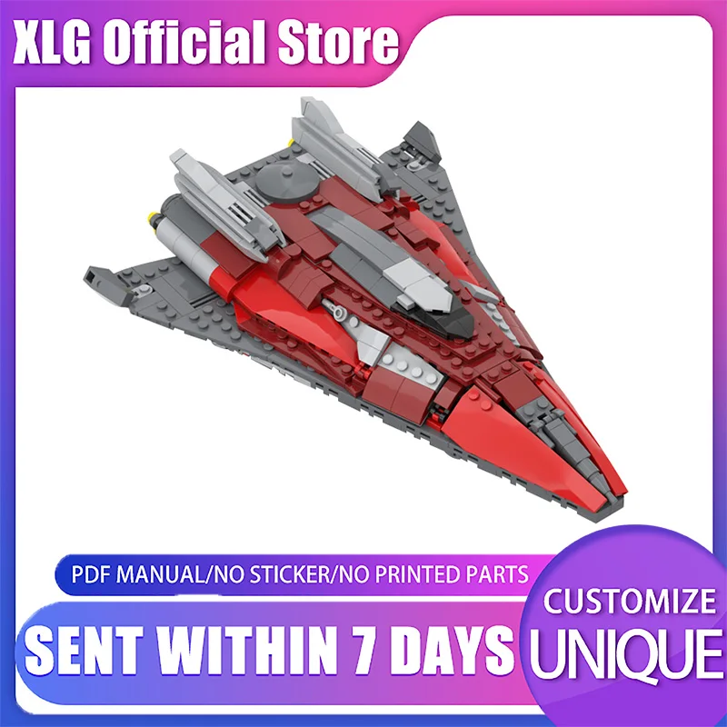 

MOC 1:250 scale Fer-De-Lance elite dangerous Diy moc Building Blocks Model Toys Creative Star Space Battleship Spaceship Toys