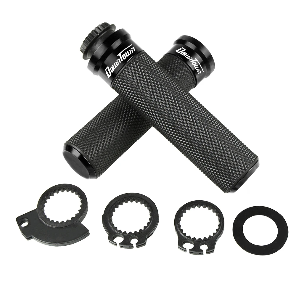 Black Для KYMCO Downtown DT 200i 300i 350i 125 200 250 350 7/8 ''22 мм мотоциклетные ручки Нескользящая рукоятка заканчивается Захваты Бар ручной Руль - Цвет: Black