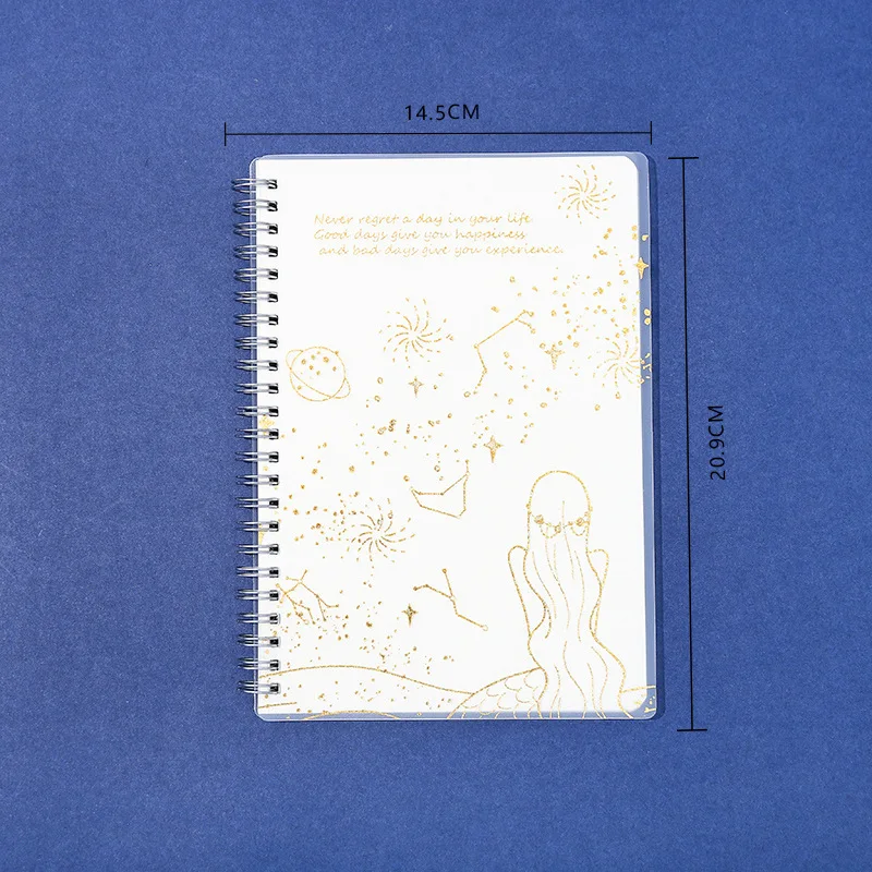 Блокнот планировщик Русалка А5 на спирали органайзер для рисования по сетке