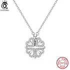 ORSA JEWELS 2 способа носить! Магнитный Клевер подлинное серебро 925 пробы кулон ожерелье для женщин подарок на день рождения ювелирные изделия SN296