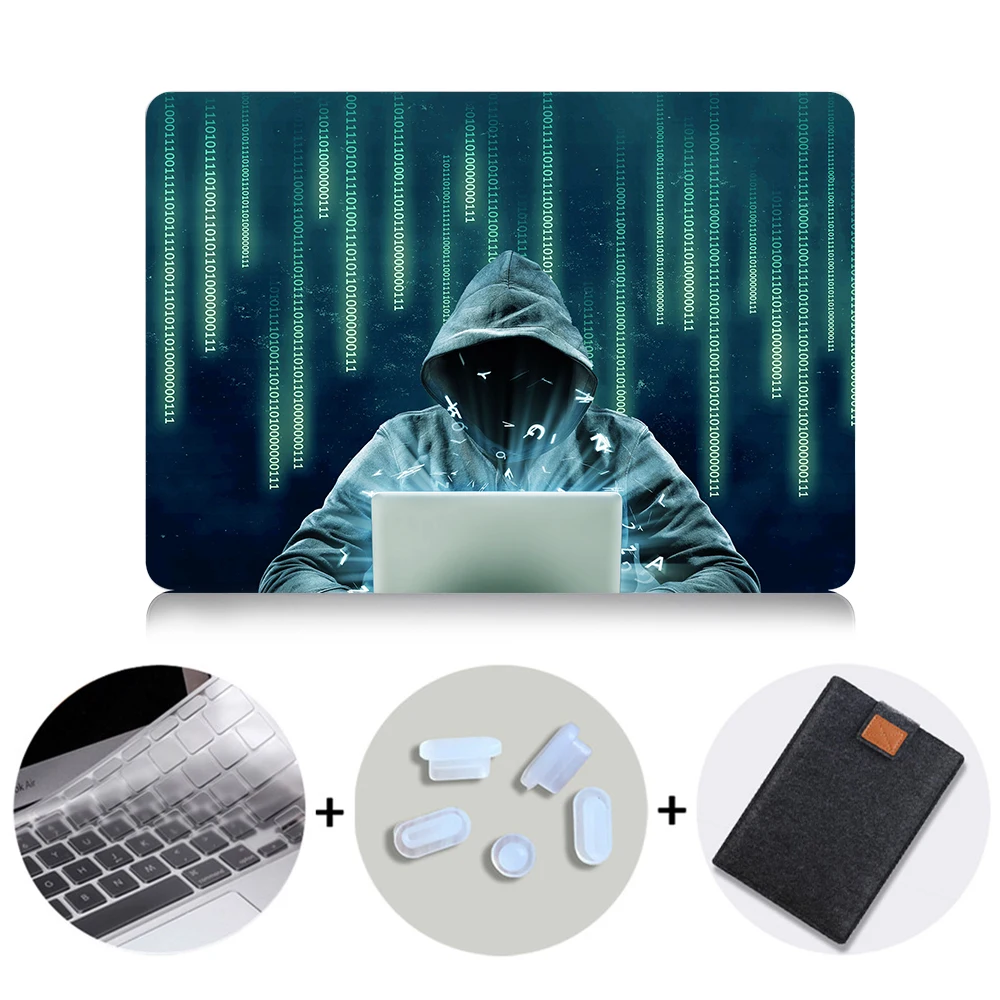MTT для Apple Macbook Air Pro retina 11 12 13 15 дюймов чехол для ноутбука с сенсорной панелью ПК Жесткий Чехол таинственный хакер чехол для ноутбука - Цвет: MB03