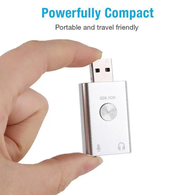 Высококлассный USB 3 1 внешняя звуковая карта адаптер Plug-and-play Конвертер Разъем для