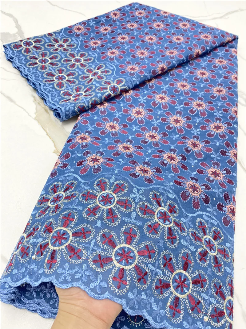 

PGC 2021 High Quality African Cotton Lace Fabric Nigerian Lace Fabric Swiss Voile Lace In Switzerland For Women Sewing YA4184B-2