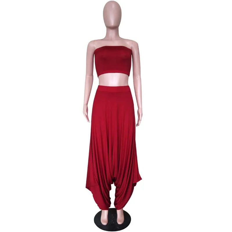 

2020 Summer Two Piece Pants Set Women Ladies Tracksuit Two Piece Set Top And Pants Harem Sweat Suits Women Two Piece Outfits