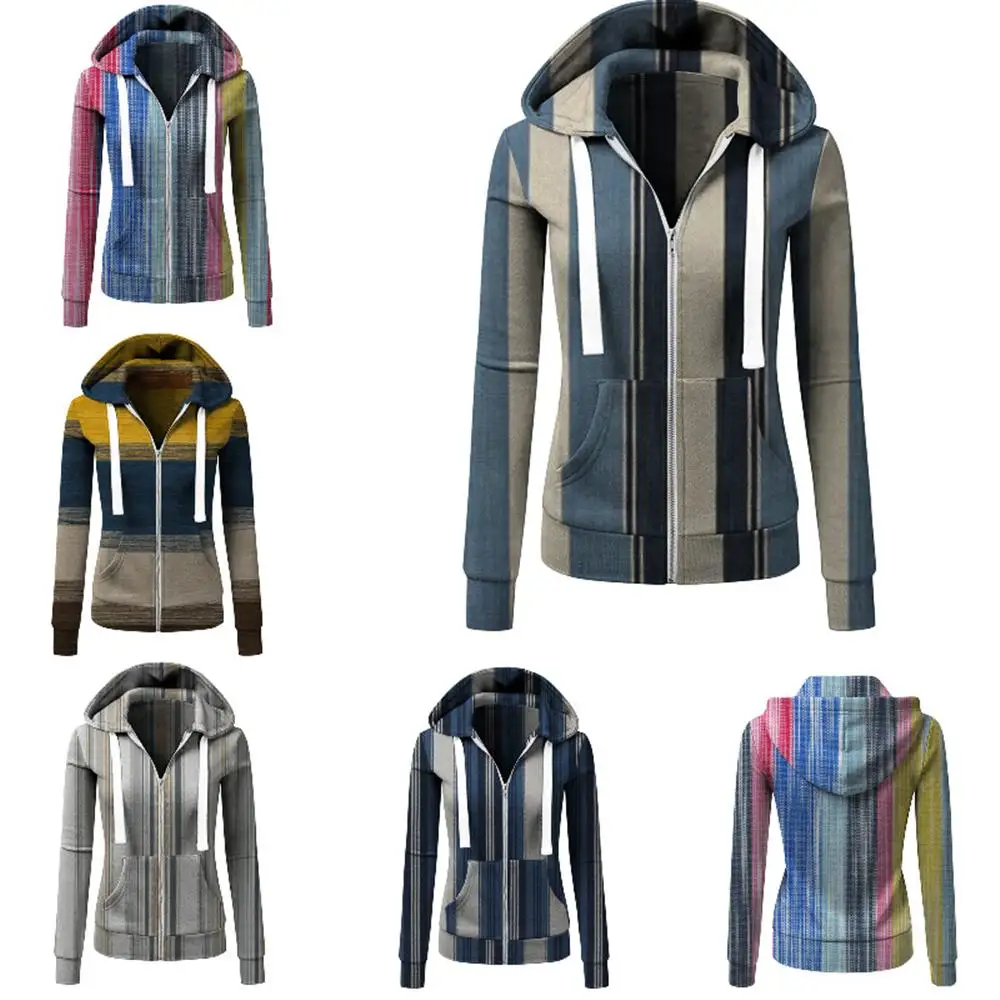 

Womens Winter Long Sleeves Zipper Hooded Coat Ladies Tie Dye Casual Pocket Hoodie Casual Hooded Patched Zipper Tops Clothes Wear