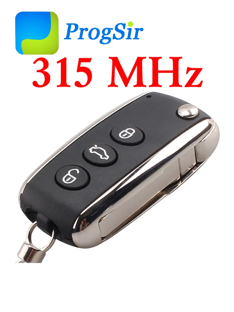 3 кнопочный Выкидной дистанционный ключ 315 МГц с чипом ID 46 для Bentley без ключа
