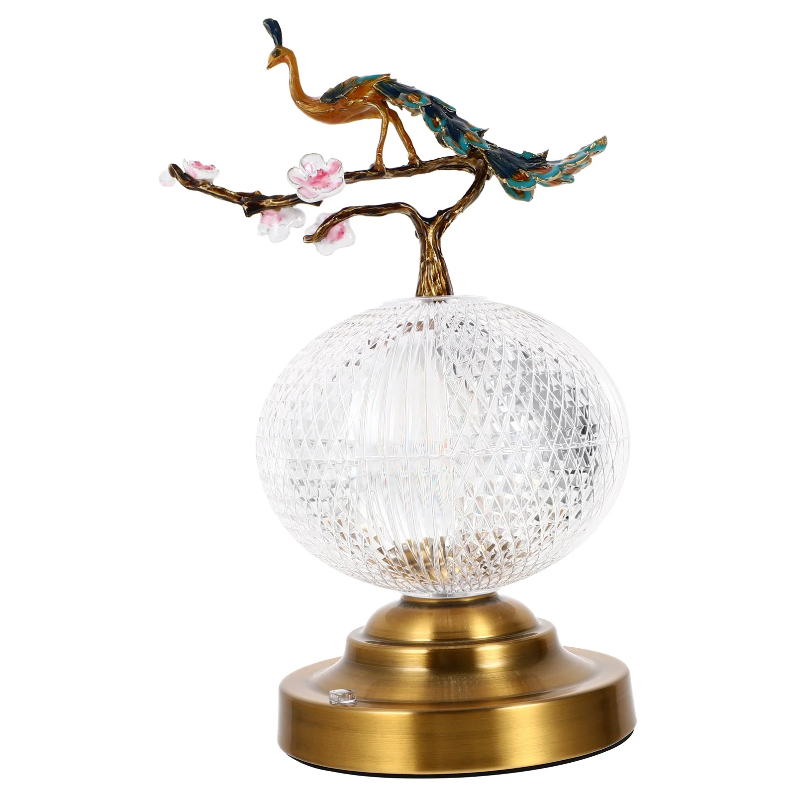 

1 Set of USB Charging Table Light Touching Type Night Light Chic Crystal Light Adorn