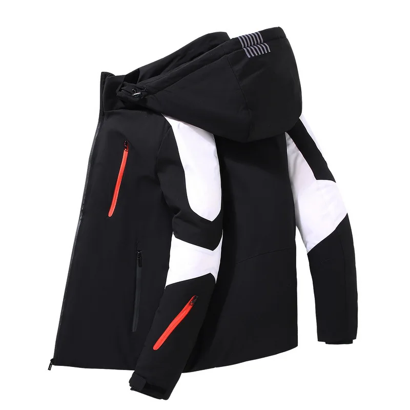 

Winter Parkas Jacket Men White Duck Down Parkas Coat Thick Warm Hooded Windbreaker Men Snow Coat Chaqueta Hombre Plus Size M-4XL