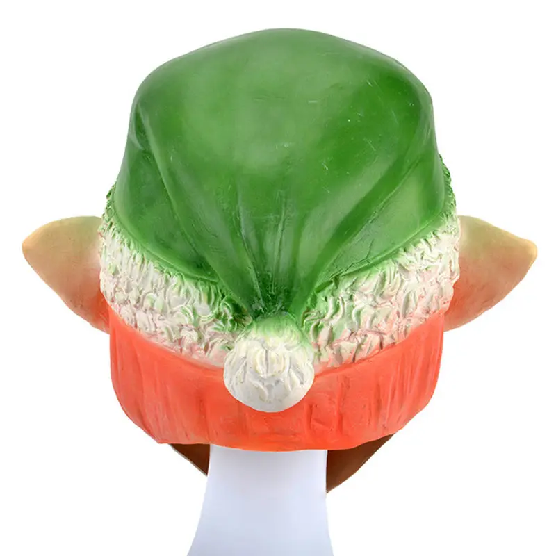 DIY маска Санта Клауса на все лицо покрытая белой бородой смешная для вечерние