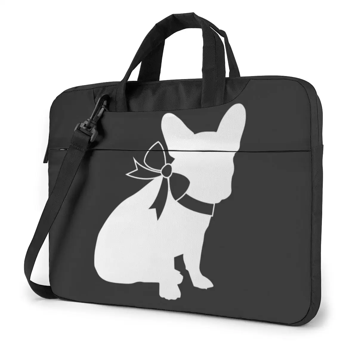 

French Bulldog Laptop Bag Case Bicycle Crossbody Computer Bag Protective Vintage Laptop Pouch