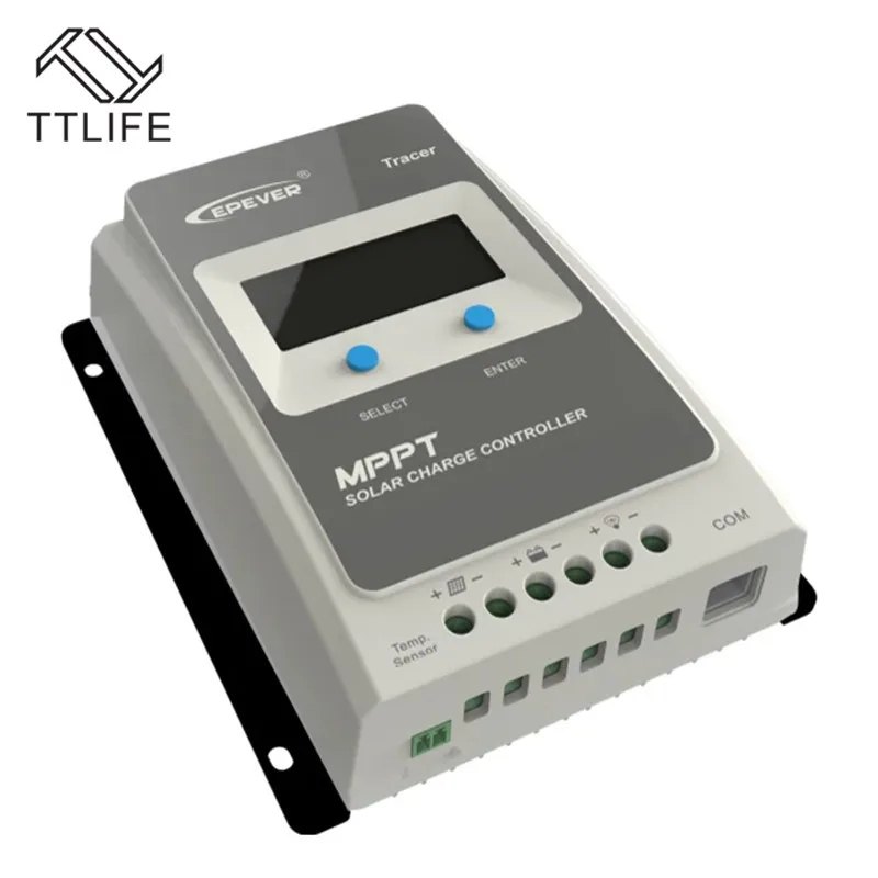 TTLIFE со слежением за максимальной точкой мощности 40A/30A/20A/10A Солнечный контроллер