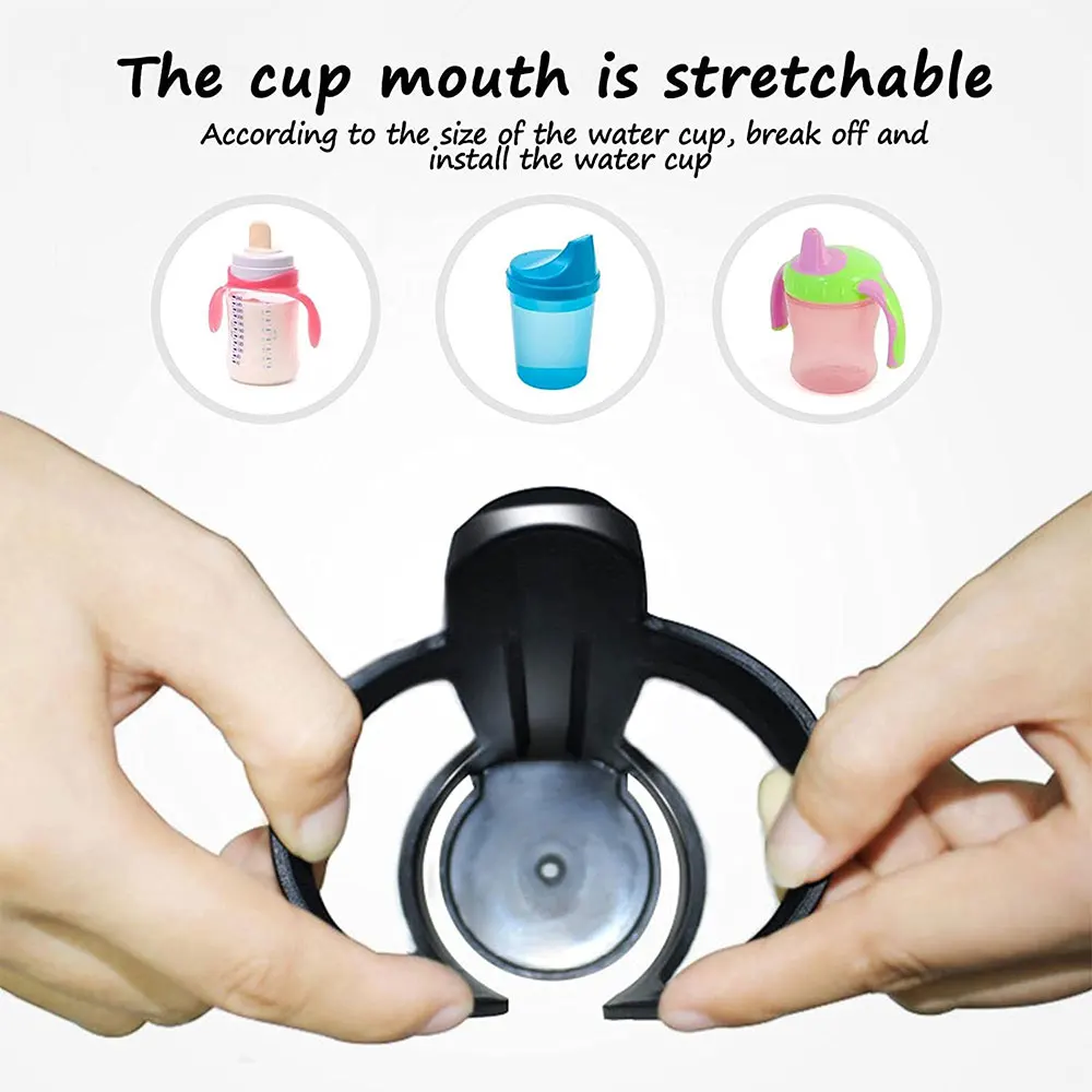 

2pcs 360 Rotatable Baby Stroller Cup Holder Rack Bottle Universal Cup Holder for Pram Stroller Carrying Case Milk Bottle Cart