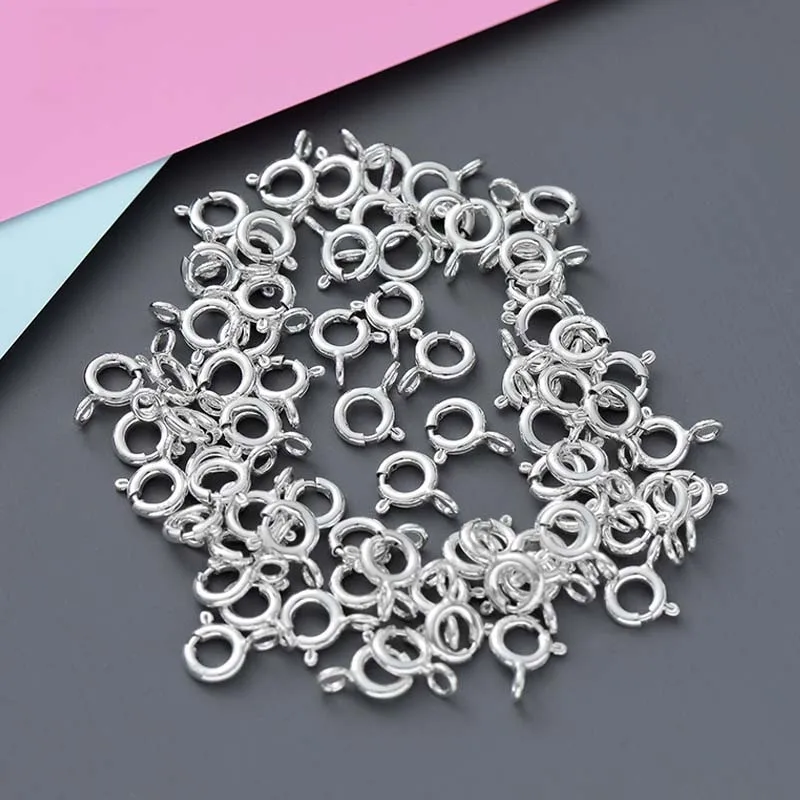 Круглые Пружинные застежки с открытым соединительным кольцом 5 7 мм шт. фурнитура