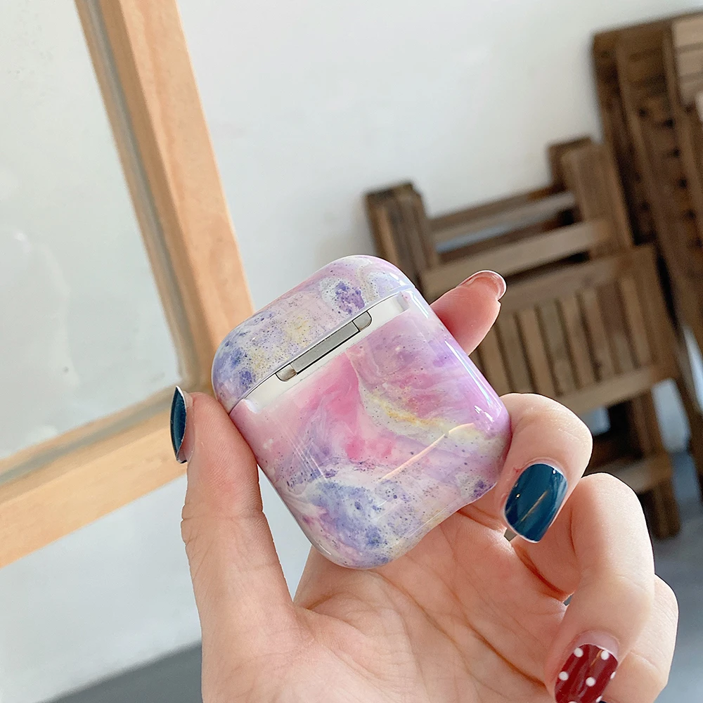 Чехол для наушников Apple Airpods Pro с мраморным рисунком защитный чехол 2 1 1/2 |