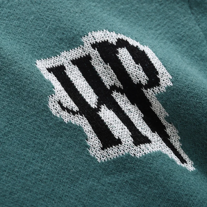 Мужской Жаккардовый свитер со скелетом винтажный Повседневный пуловер оверсайз