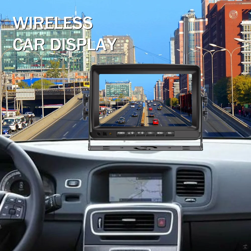 $75.23 7 inch Wireless Car Monitor Truck Screen CMOS IR Night Vision Reverse Backup Wifi Camera Parking System Display for Car