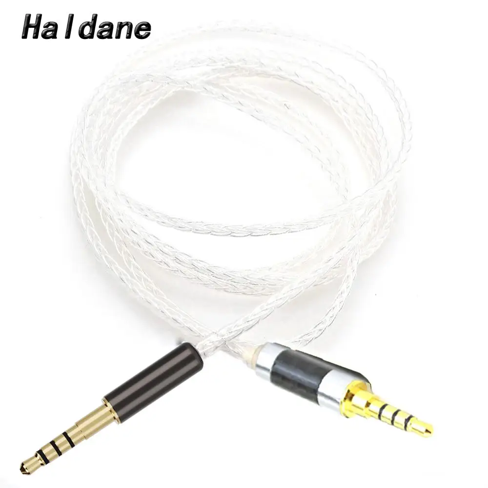 

Haldane HIFI 8Cores 7N OCC Silver Plated Audio Earphone Headphone Upgrade Cable for AH-MM200 MM400 Headphones